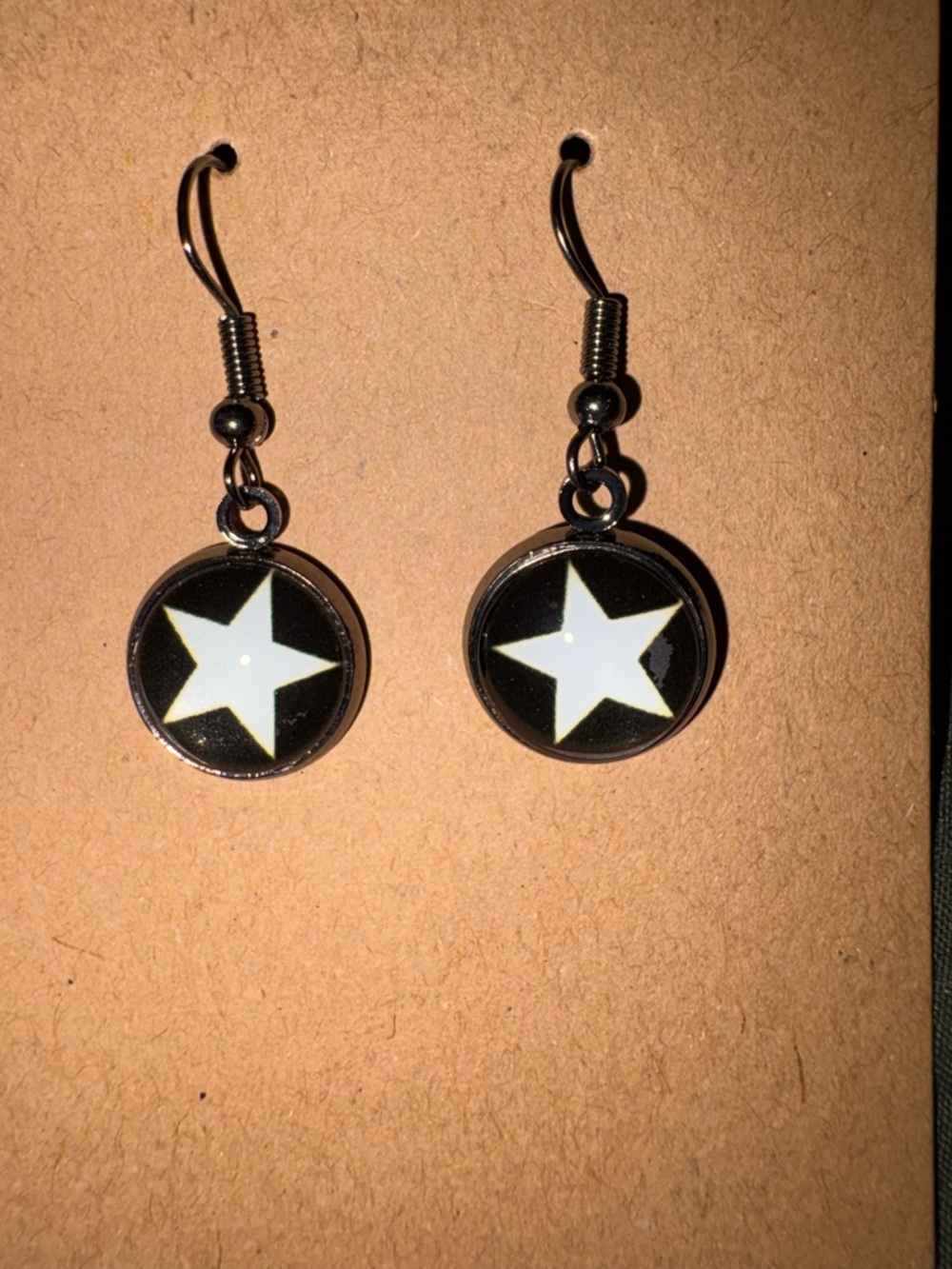 White Star Drop Earrings - Black and White Women’s Jewelry